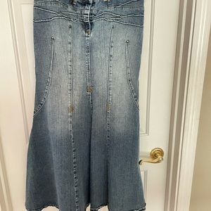 Maxi mermaid jean skirt